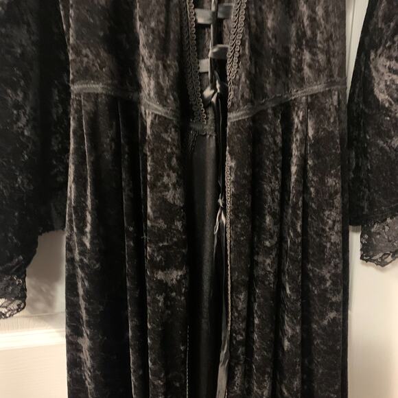Lip Service Women's Whimsigoth Crushed Velvet Maxi Dress Size 1X Corset Witchy - Picture 10 of 16